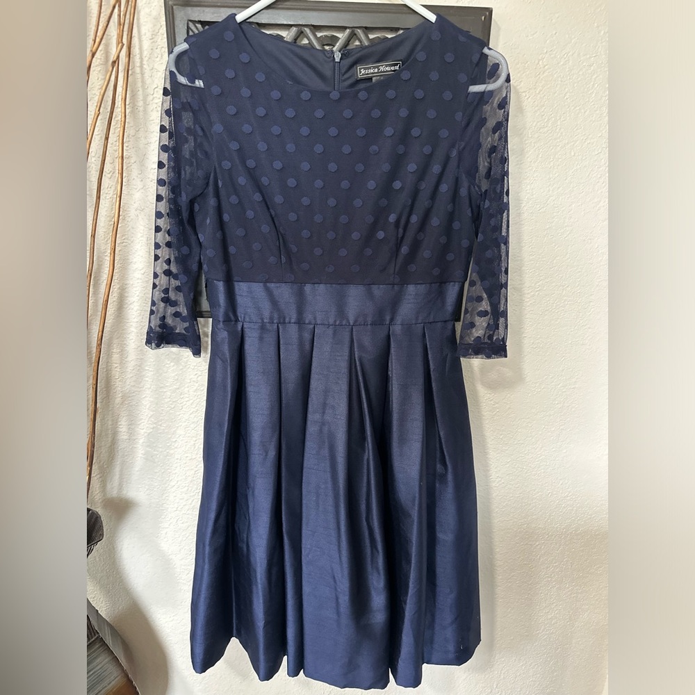Jessica Howard Navy Blue Dress